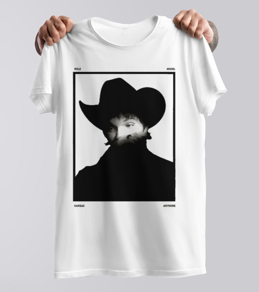 Role Model Anymore Kansas Cowboy Hat Boyfriend Fit Girls T-Shirt