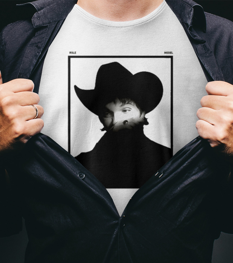 Role Model Anymore Kansas Cowboy Hat Boyfriend Fit Girls T-Shirt