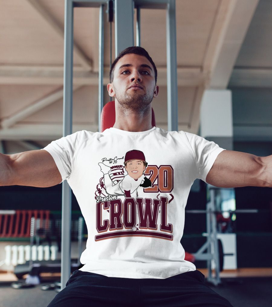 Preston Crowl Baseball 2025 Pitcher Number 20 T-Shirt