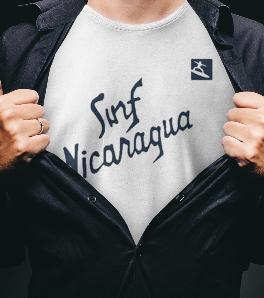 Real Genius Surf Nicaragua Surfboard Icon T-Shirt