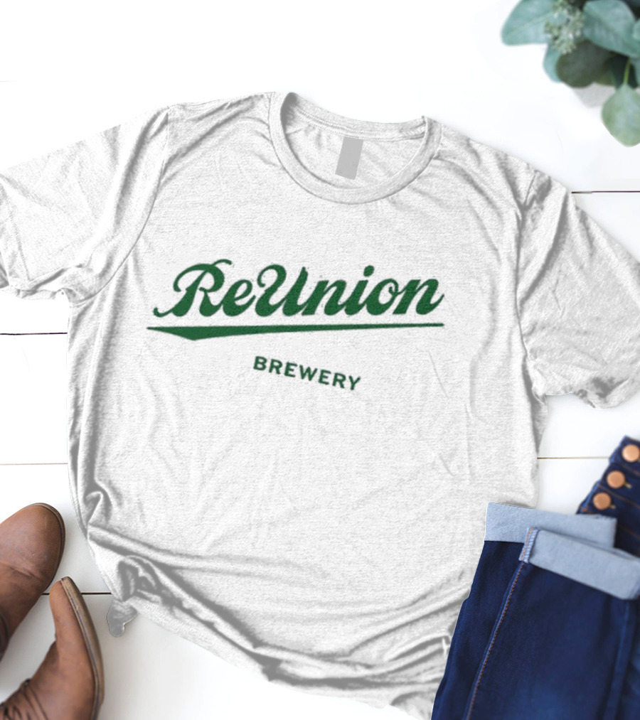 ReUnion Brewery Green Script Logo T-Shirt