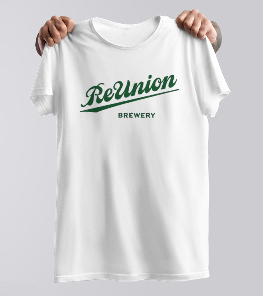 ReUnion Brewery Green Script Logo T-Shirt