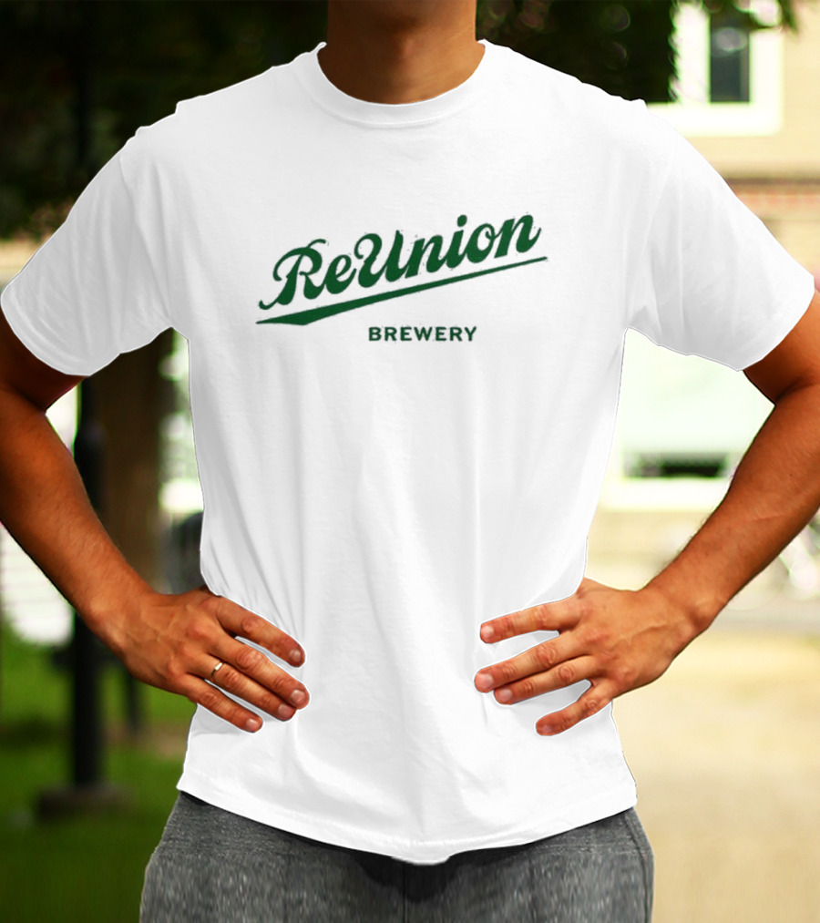 ReUnion Brewery Green Script Logo T-Shirt
