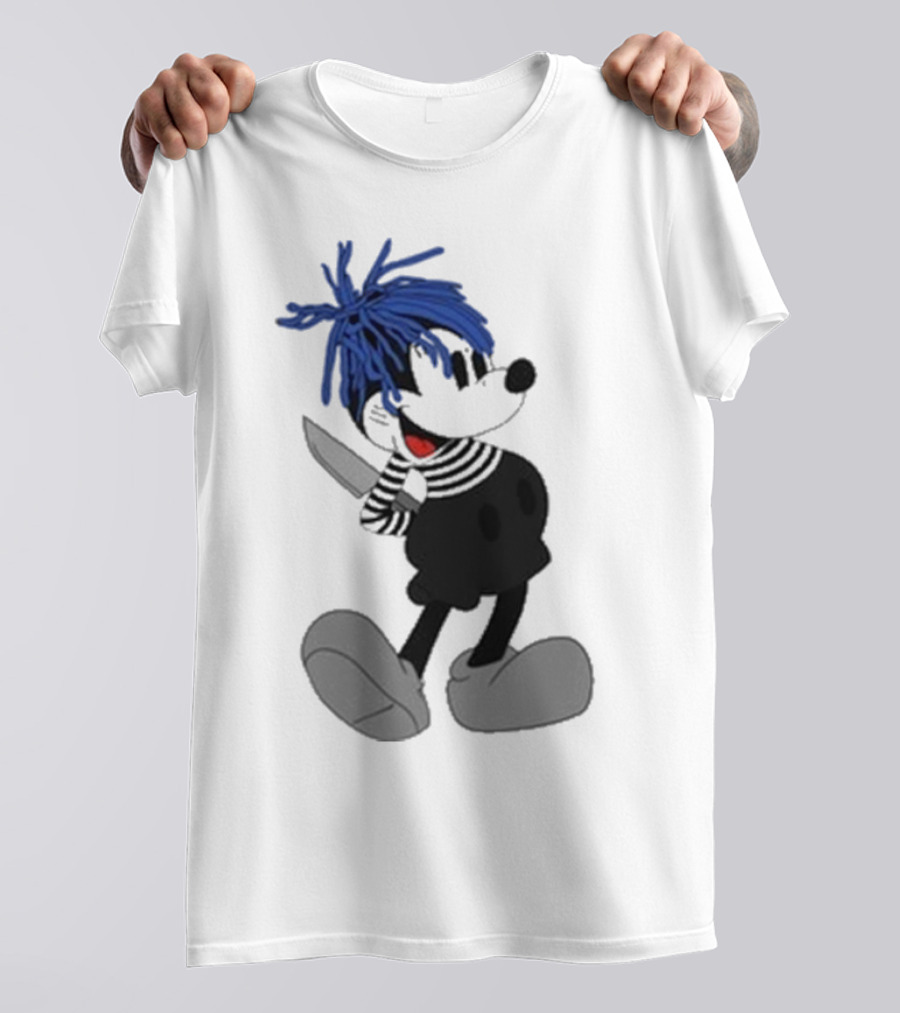 Revenge X Sad Knife Character With Blue Hair And Red Eyes T-Shirt