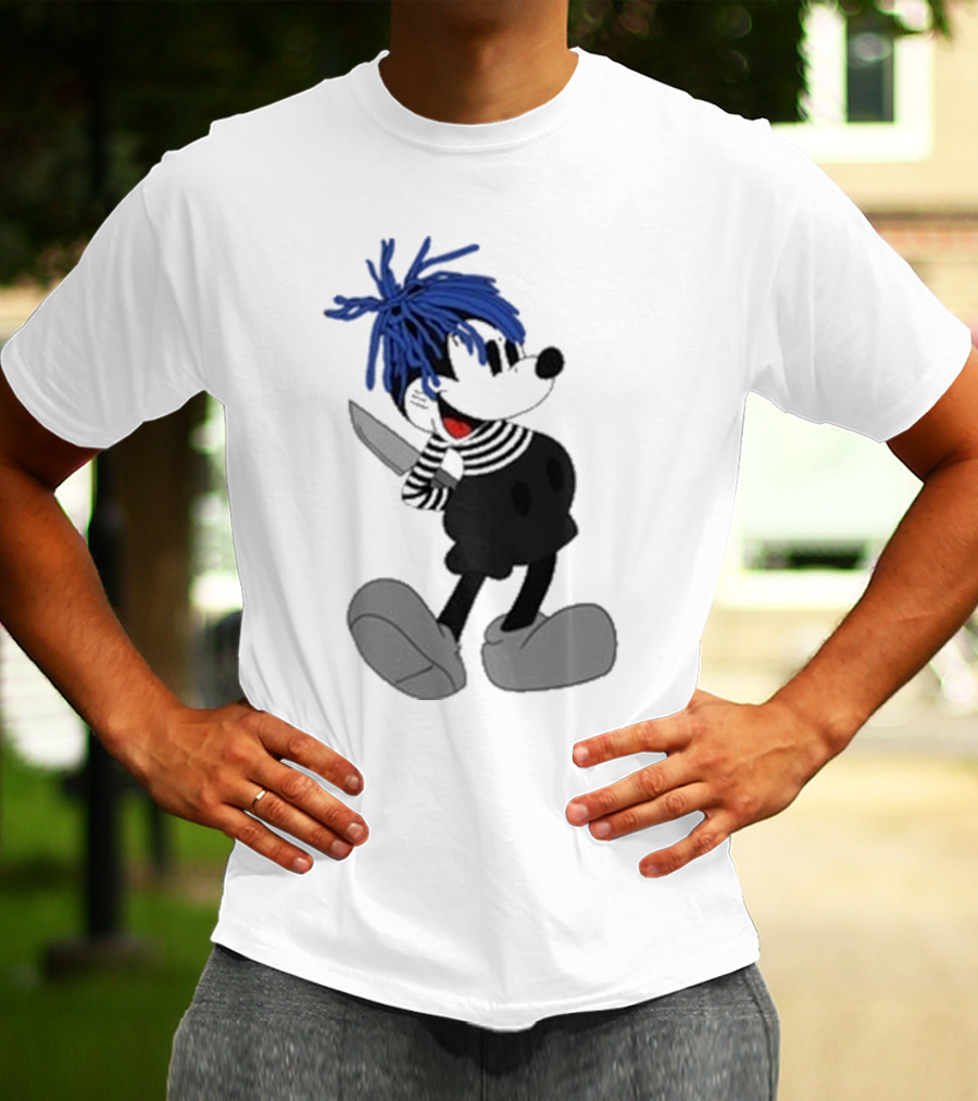 Revenge X Sad Knife Character With Blue Hair And Red Eyes T-Shirt