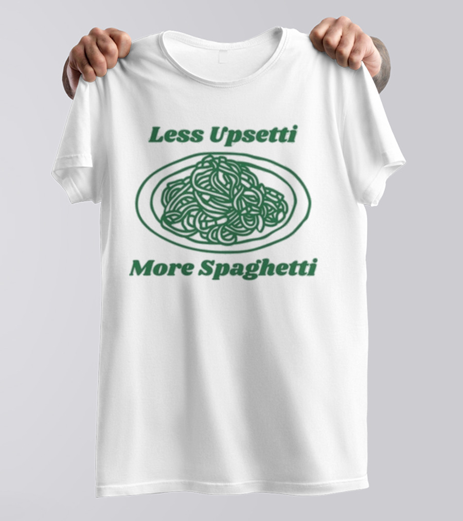 Quinny The Pooh Less Upsetti More Spaghetti Pasta Humor T-Shirt