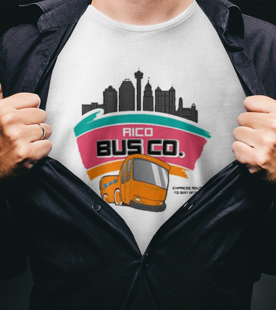 Rico Bus Co. Cypress Routes To San Antonio Skyline Bus Journey T-Shirt
