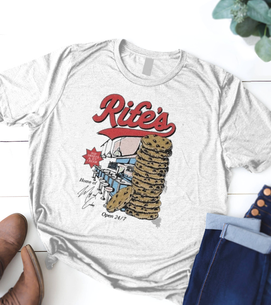 Rife's Diner 2025 Cookie Stack Retro Style T-Shirt