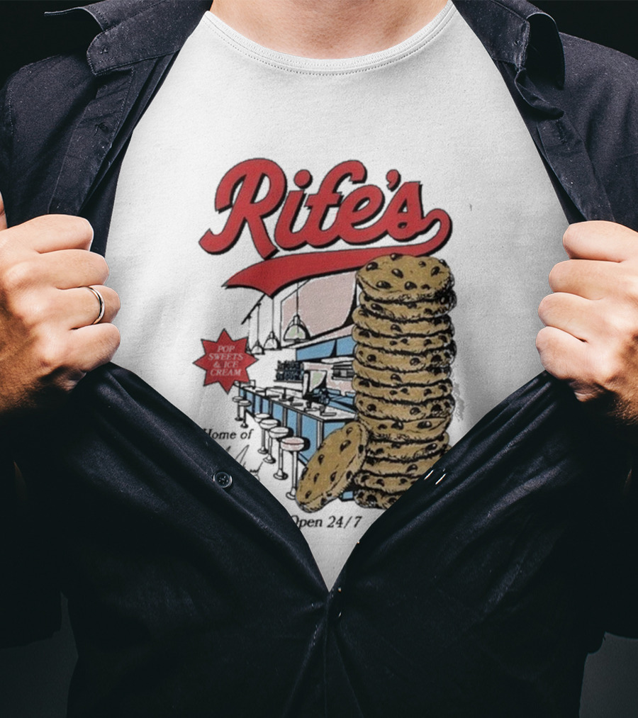 Rife's Diner 2025 Cookie Stack Retro Style T-Shirt