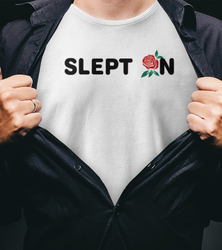 Ryan Clark Wearing Slept On Vintage Floral Rose Motif T-Shirt