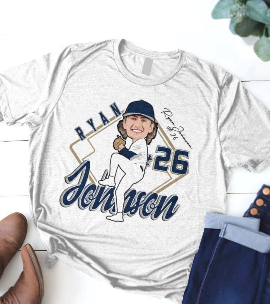 RYAN 26 Baseball Player Illustration 2025 T-Shirt