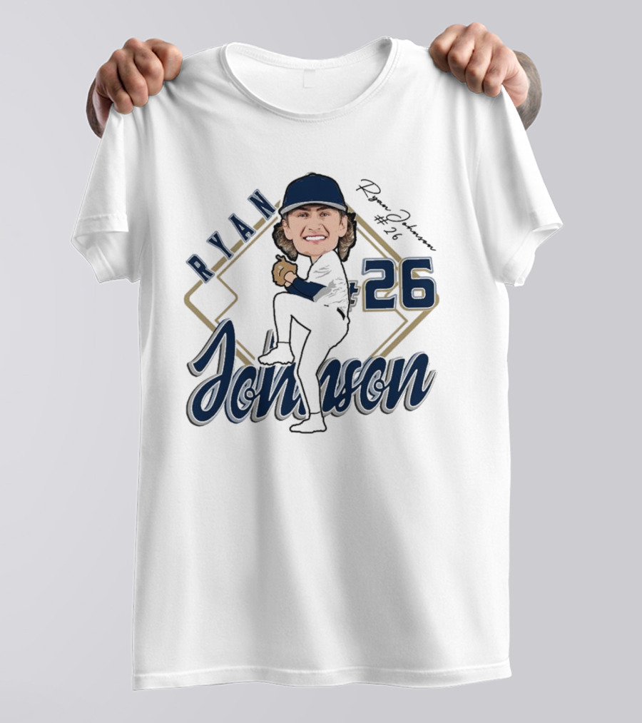 RYAN 26 Baseball Player Illustration 2025 T-Shirt