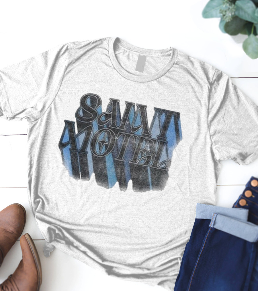 Saint Motel Striped Star Design In Blue And Black T-Shirt