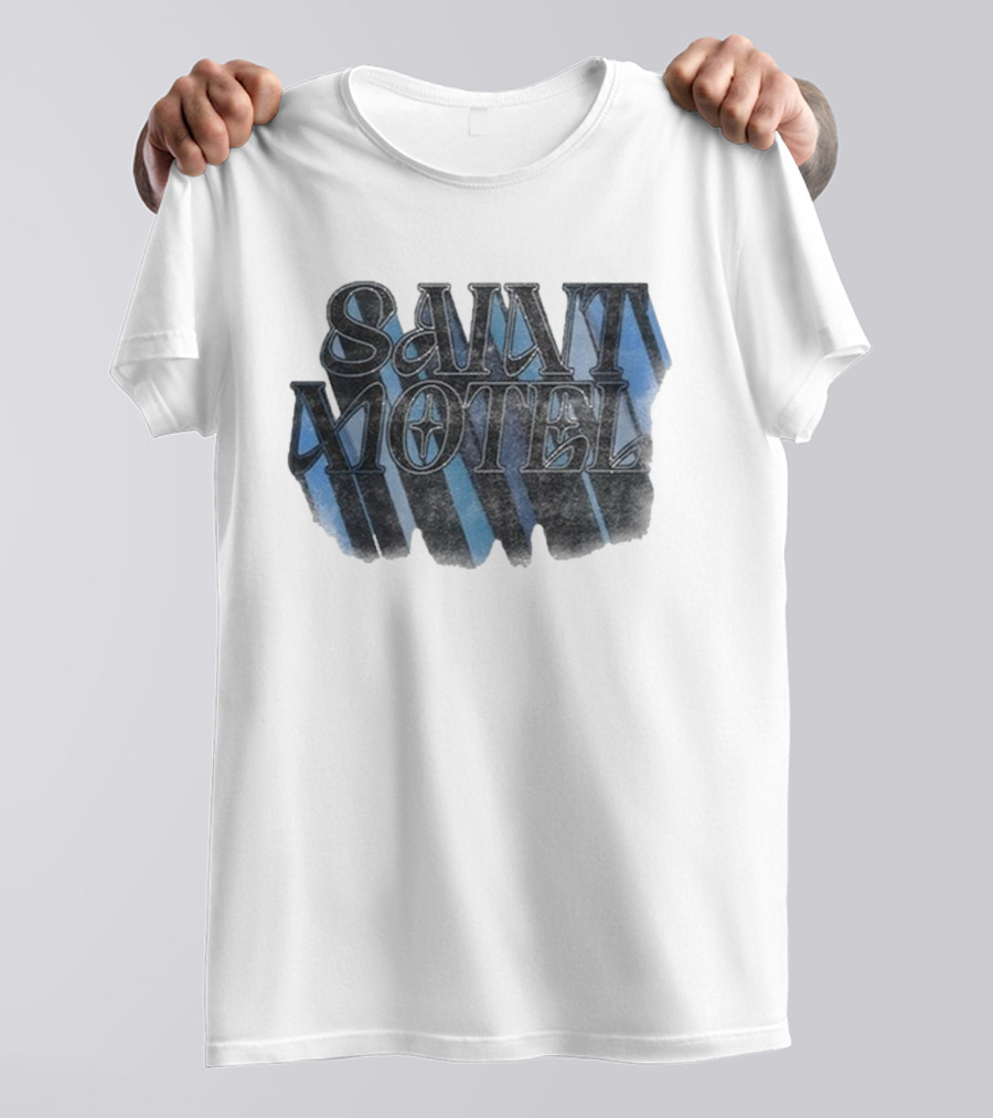 Saint Motel Striped Star Design In Blue And Black T-Shirt
