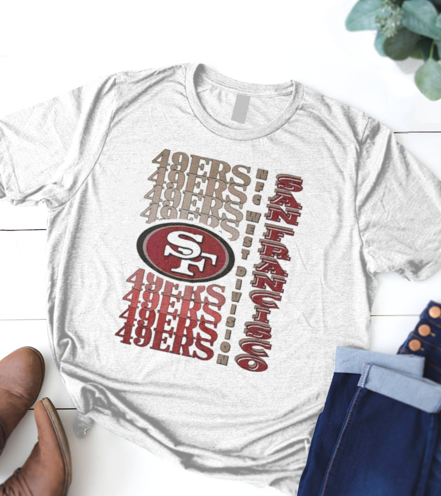 San Francisco 49ers NFC West Division 49ers SF Logo T-Shirt