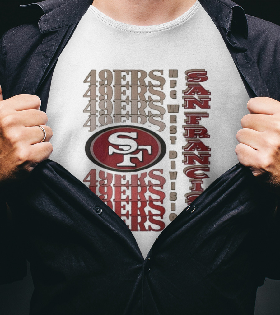 San Francisco 49ers NFC West Division 49ers SF Logo T-Shirt