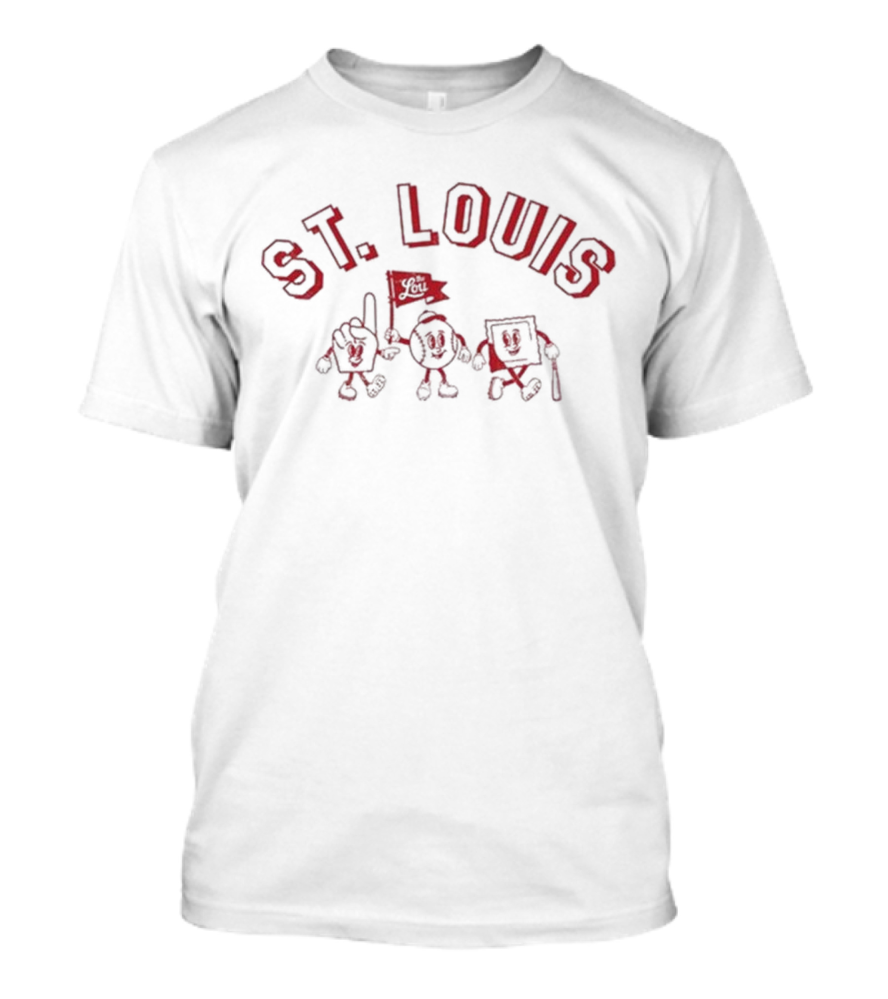 St. Louis Baseball Icons Series Six With Mascot Characters T-Shirt