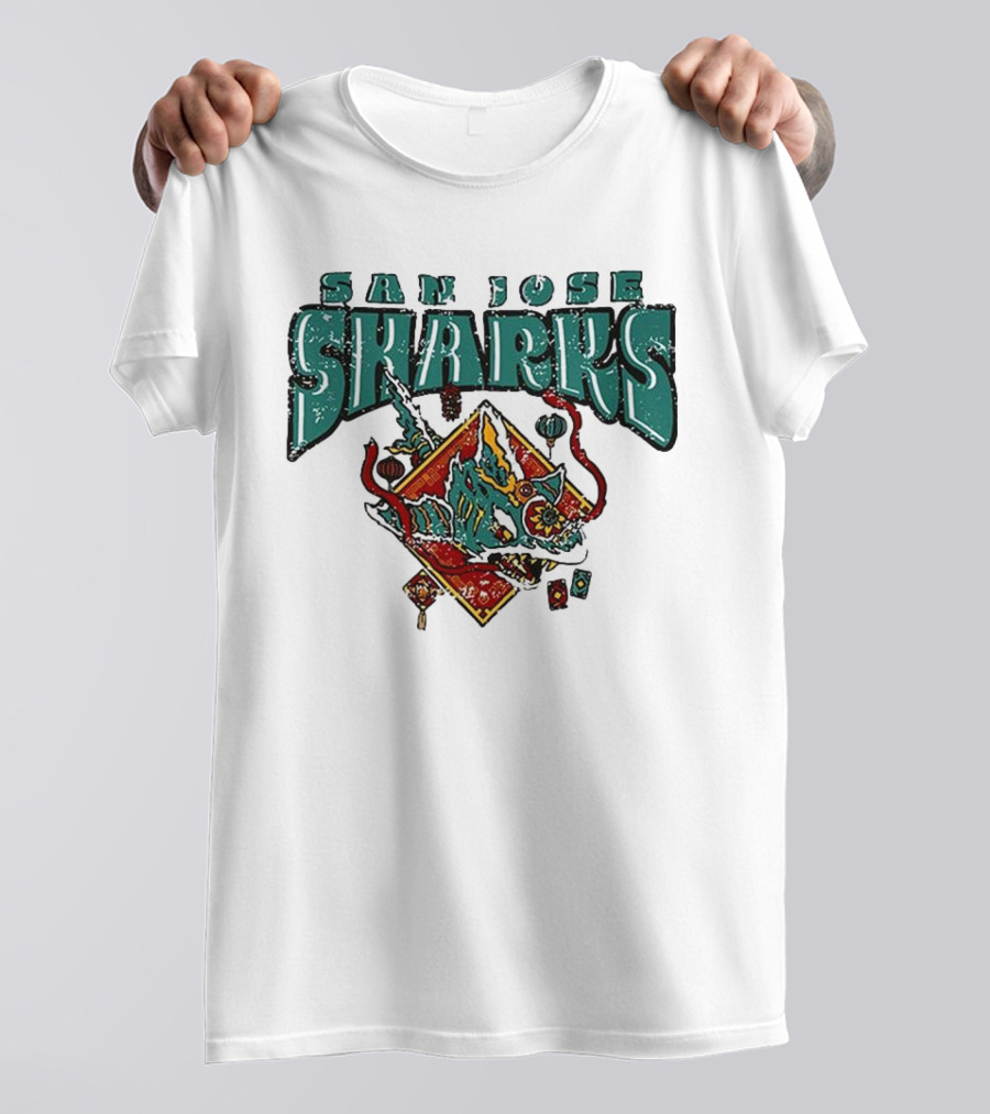 San Jose Sharks 2025 Lunar New Year Blue 84 T-Shirt