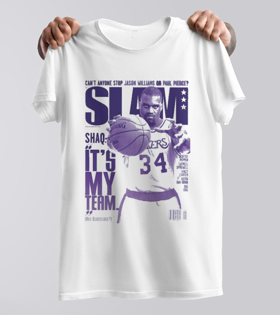 SLAM Shaquille O’Neal Lakers It's My Team 34 T-Shirt
