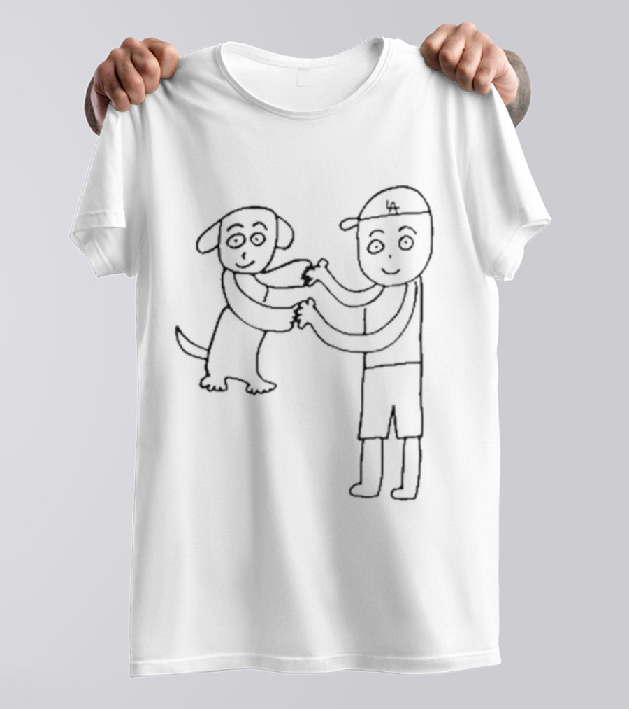 Shohei Otani And Dog Sketch By Kenta Maeda T-Shirt