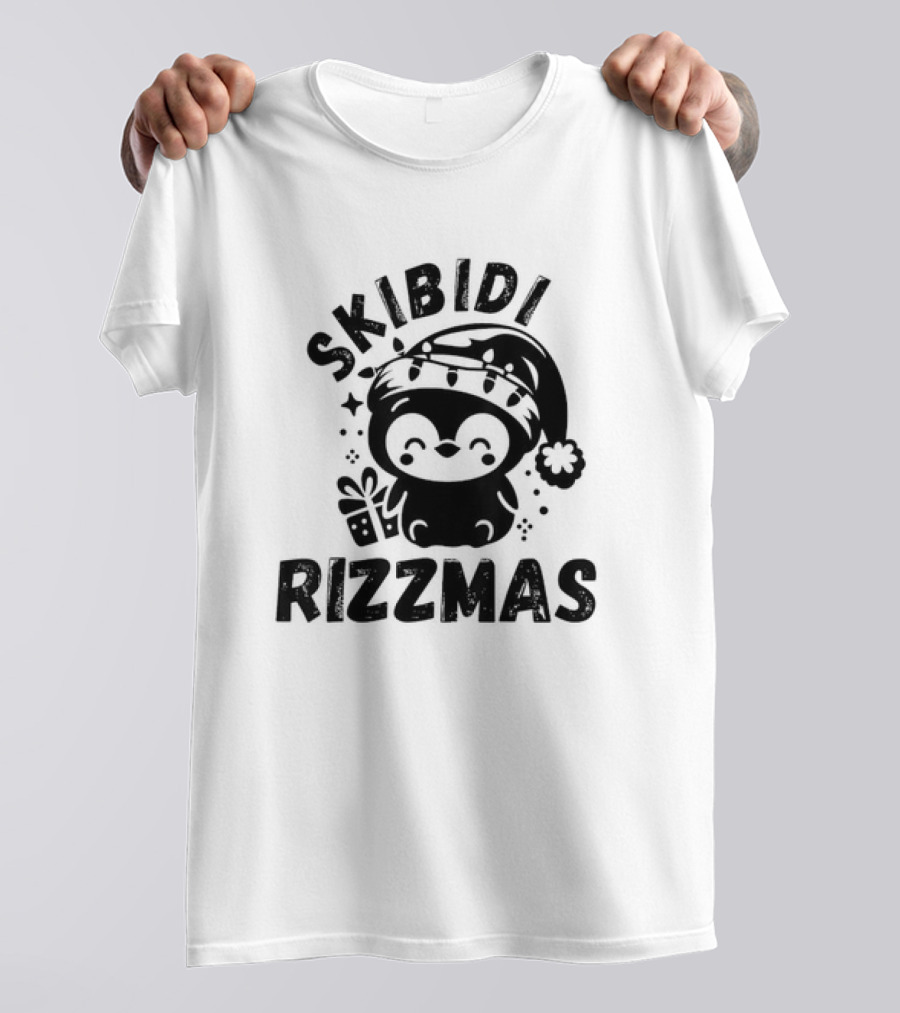 Love Skibidi Rizzmas Christmas Penguin T-Shirt
