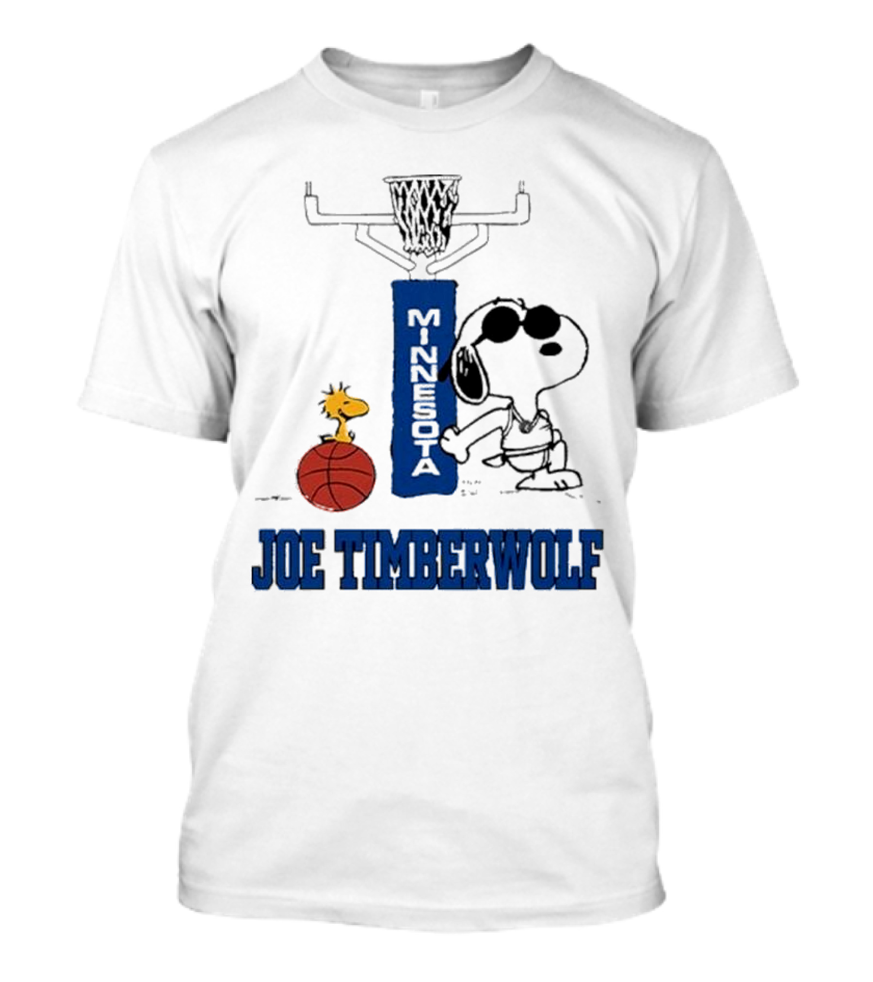 Snoopy Joe Cool Minnesota Timberwolf Basketball T-Shirt