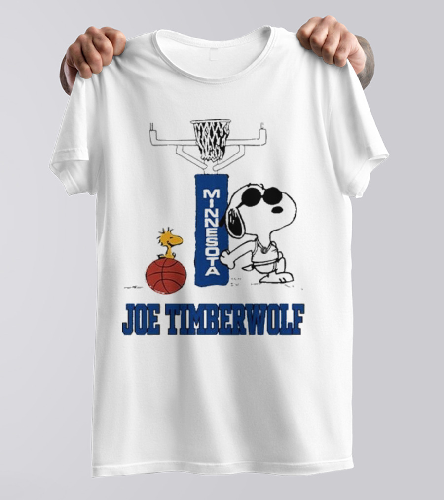 Snoopy Joe Cool Minnesota Timberwolf Basketball T-Shirt