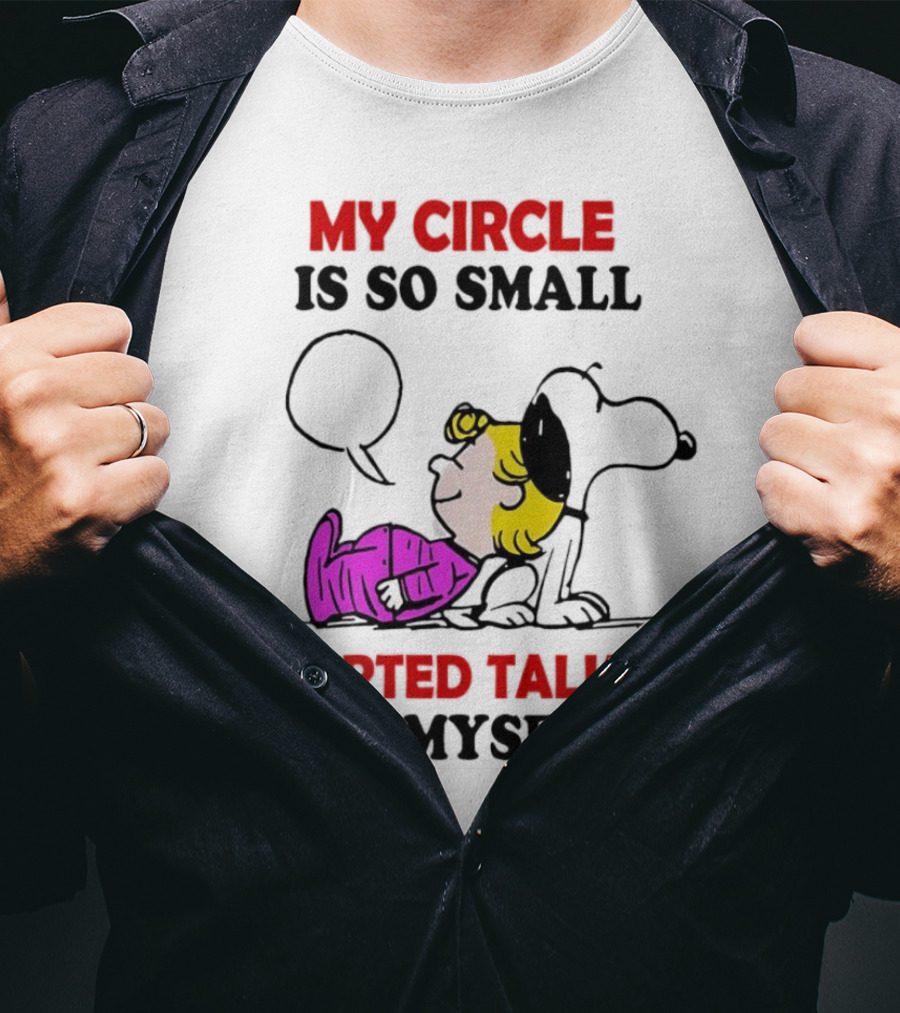 Snoopy My Circle Is So Small I Started Talking To Myself Peanuts Lucy T-Shirt