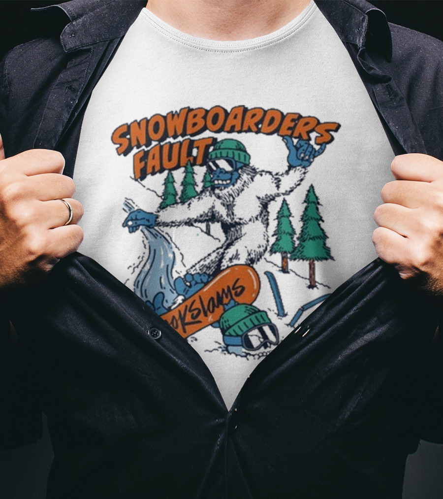 Kookslams Snowboarders Fault Monster Winter Sports Fun T-Shirt