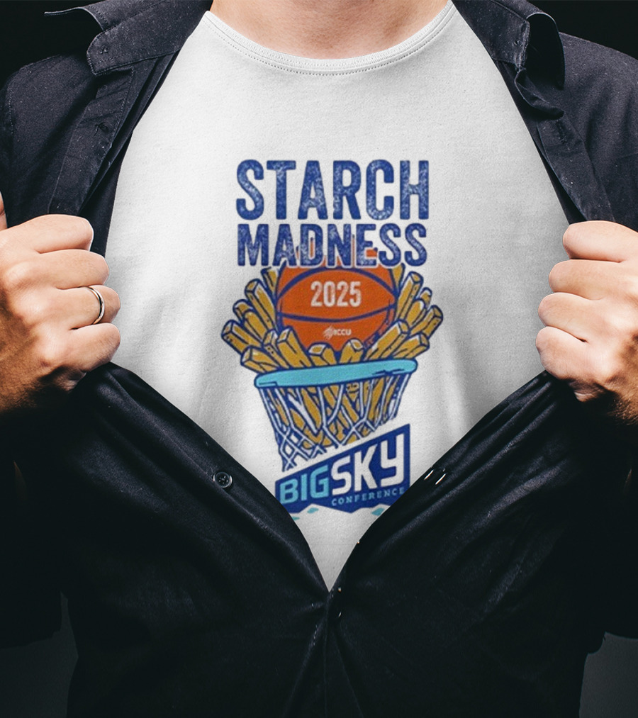 Big Sky Conference Starch Madness 2025 Basketball Theme T-Shirt