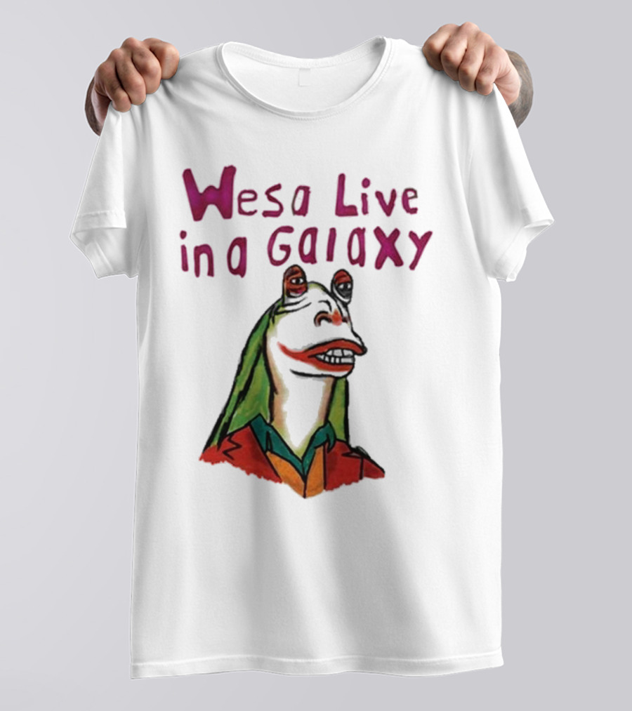 Wesa Live In A Galaxy Alien Cartoon Style T-Shirt