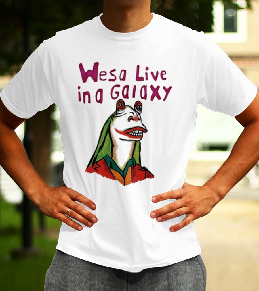 Wesa Live In A Galaxy Alien Cartoon Style T-Shirt