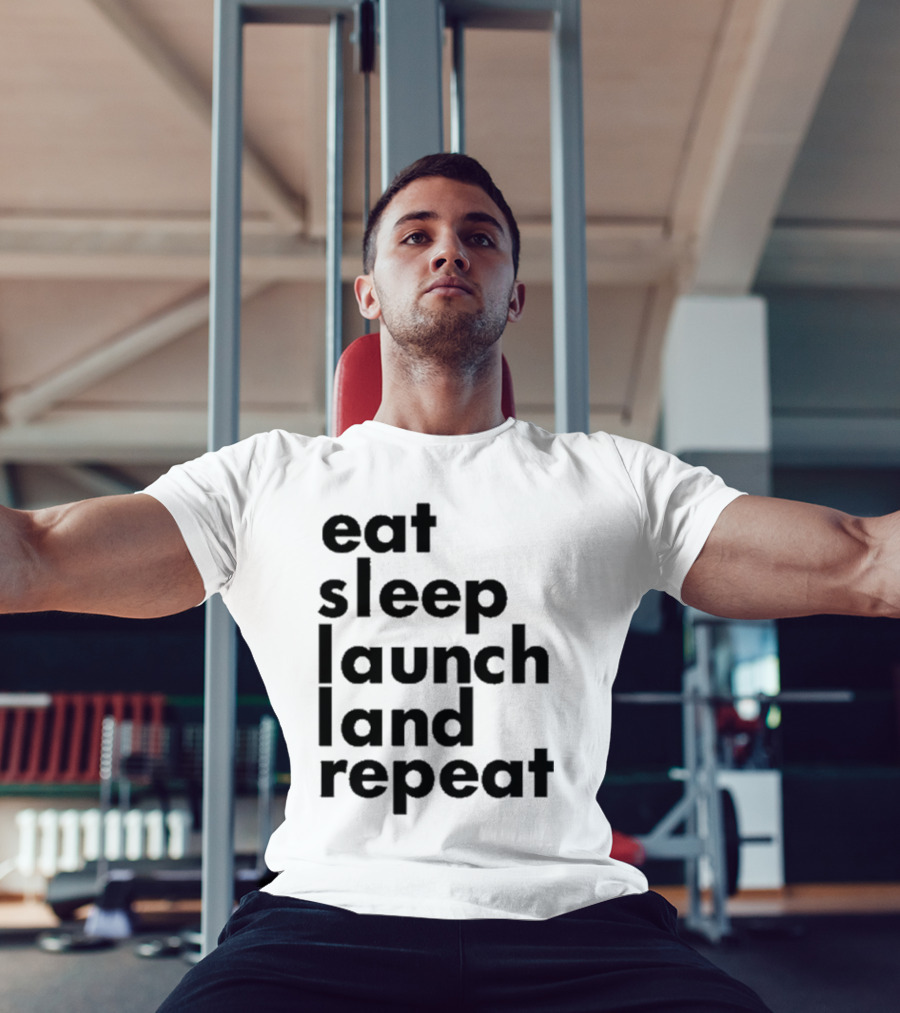 Space Chick Jen Eat Sleep Laugh Repeat T-Shirt