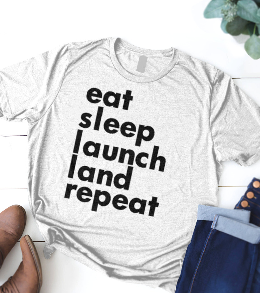 Space Chick Jen Eat Sleep Laugh Repeat T-Shirt