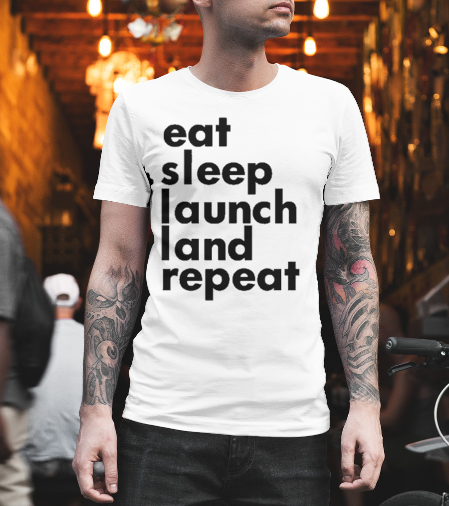 Space Chick Jen Eat Sleep Laugh Repeat T-Shirt