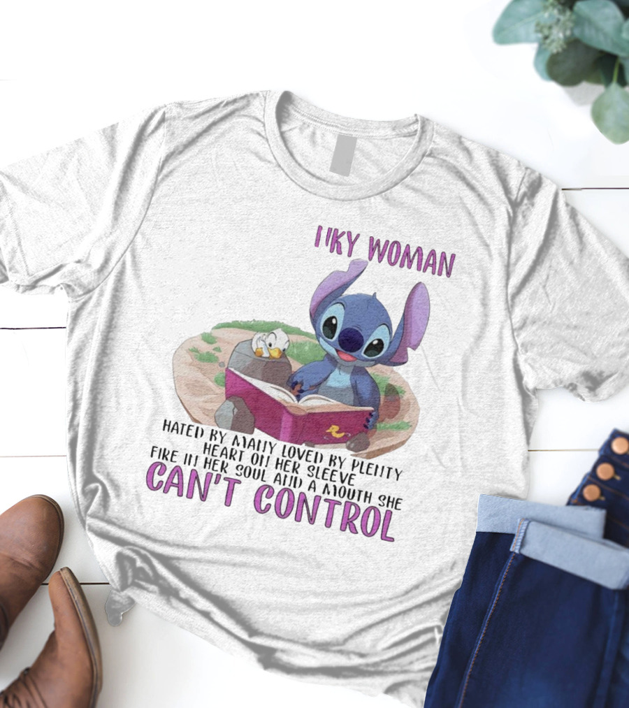Cranky Woman Stitch Can't Control Hated By Many Loved By Plenty T-Shirt