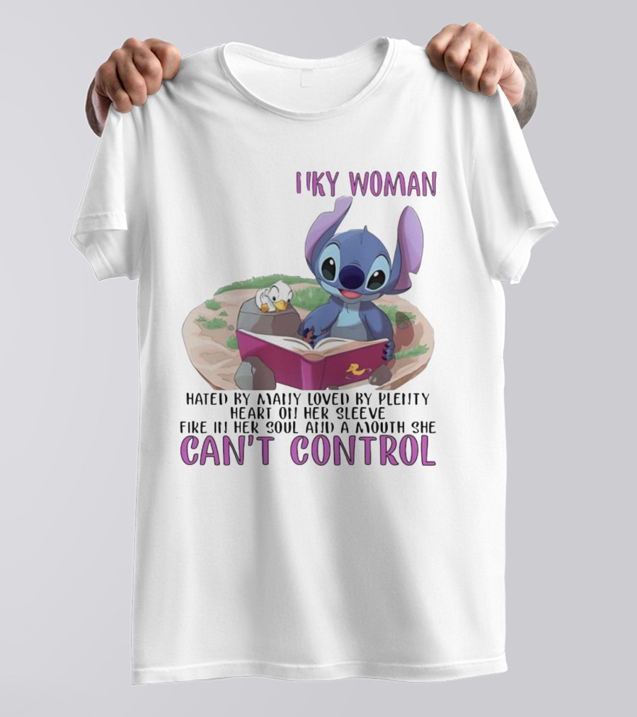 Cranky Woman Stitch Can't Control Hated By Many Loved By Plenty T-Shirt