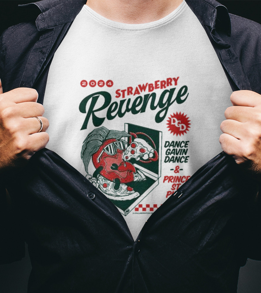 Strawberry Revenge Dance Gavin Dance Pizza Parody Pizza T-Shirt