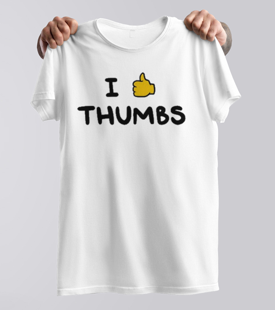 Swordscomic I Thumbs Thumbs Yellow Hand Gesture T-Shirt