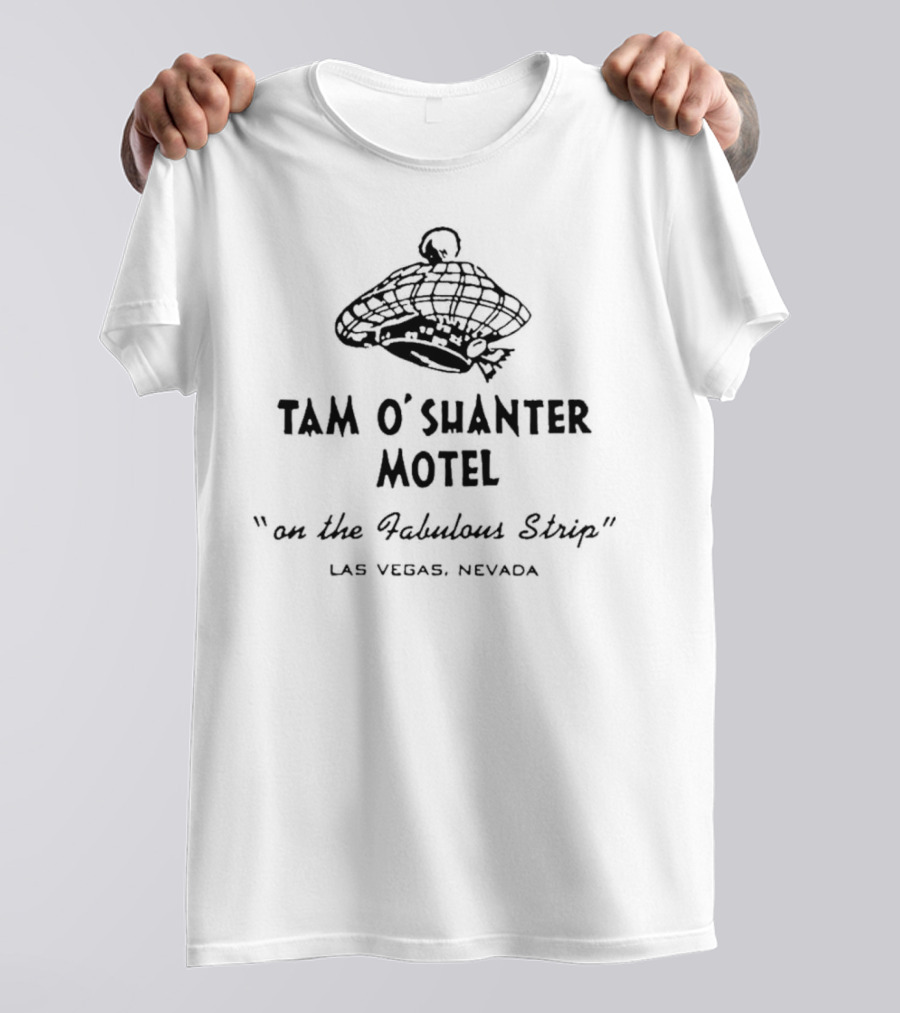 Tam O’Shanter Motel Las Vegas With Vintage Neon Sign Retro Appeal T-Shirt