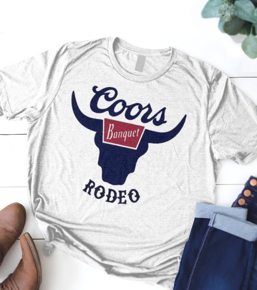 Coors Banquet Rodeo Tara Fabulousbutevil Bull Horns T-Shirt