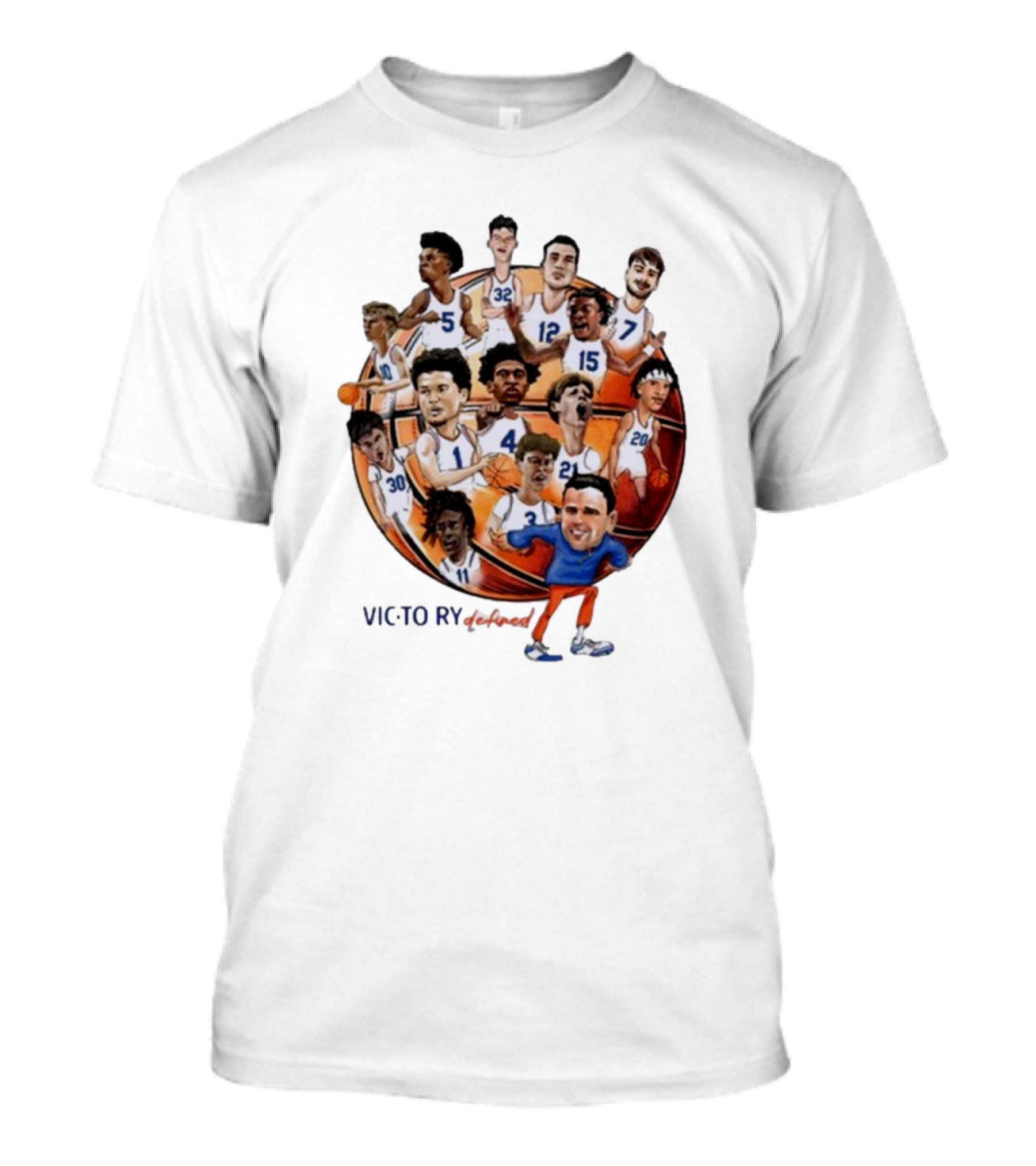 Victorious Gatorsmbk Florida Basketball Caricature Players Team Number 1 T-Shirt
