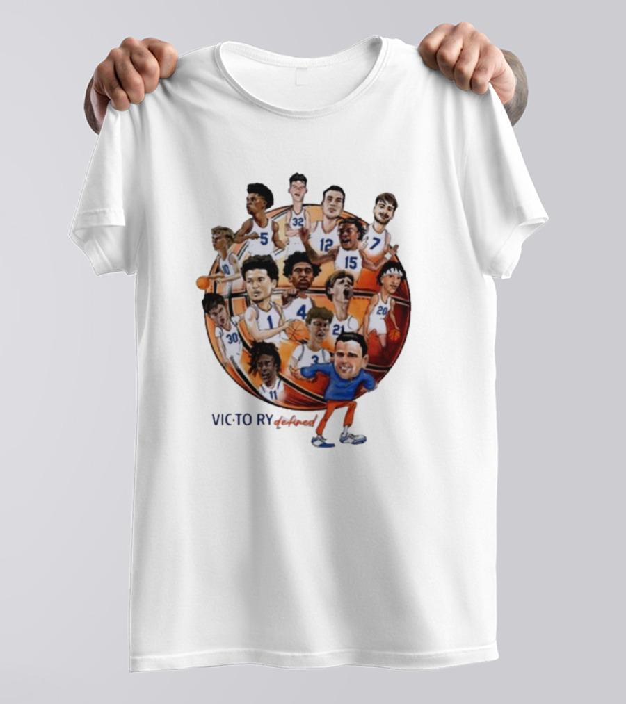 Victorious Gatorsmbk Florida Basketball Caricature Players Team Number 1 T-Shirt