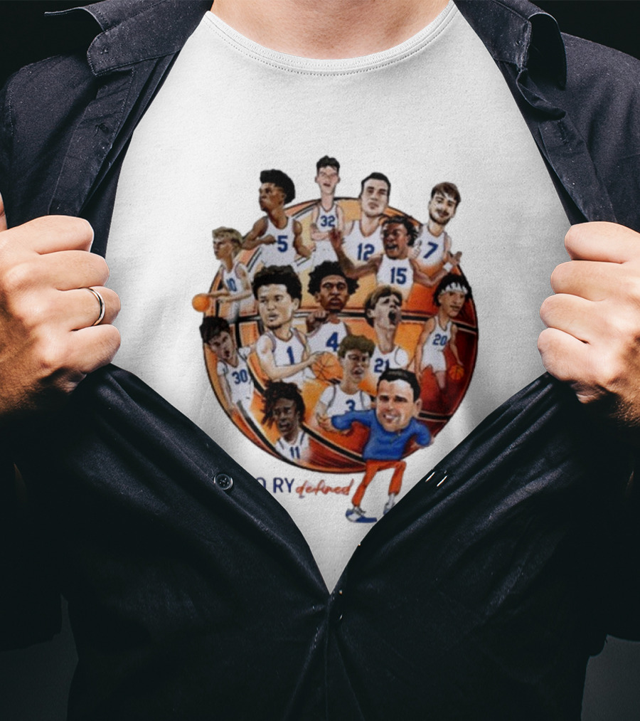 Victorious Gatorsmbk Florida Basketball Caricature Players Team Number 1 T-Shirt