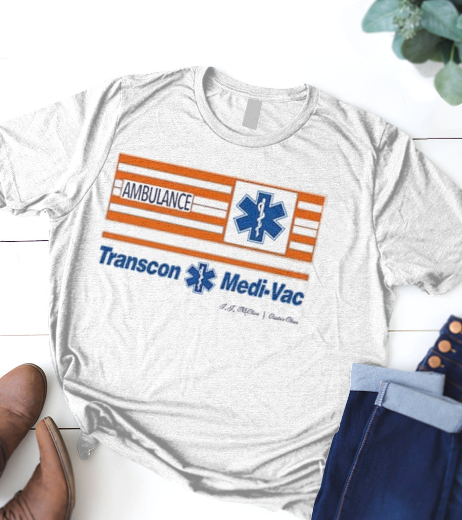 Transcon Medi-Vac Ambulance Cannonball Run E.M.T. Paramedic T-Shirt