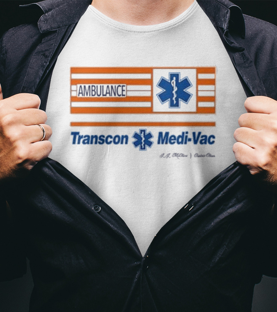 Transcon Medi-Vac Ambulance Cannonball Run E.M.T. Paramedic T-Shirt