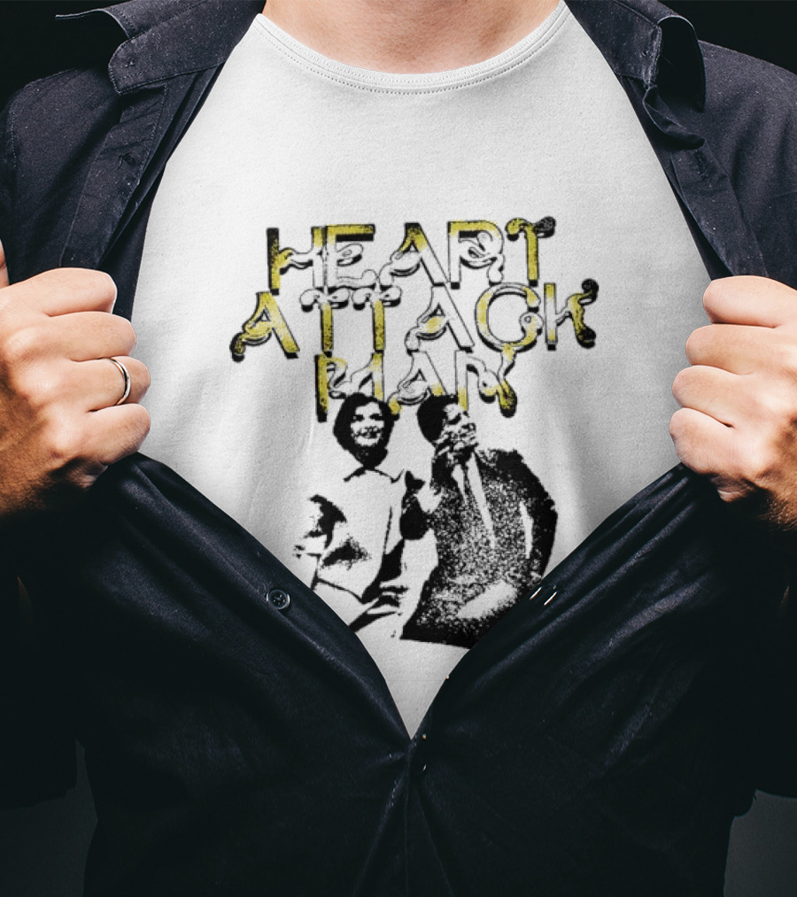 The Kennedys Heart Attack Man Sketched Character And Text T-Shirt