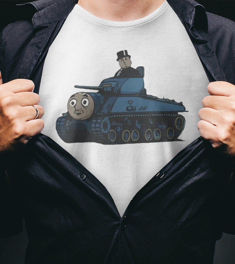 Thomas The Tank Engine And Sir Topham Hatt Tank Fusion Funny T-Shirt