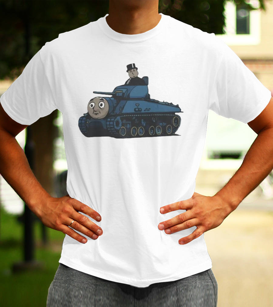 Thomas The Tank Engine And Sir Topham Hatt Tank Fusion Funny T-Shirt