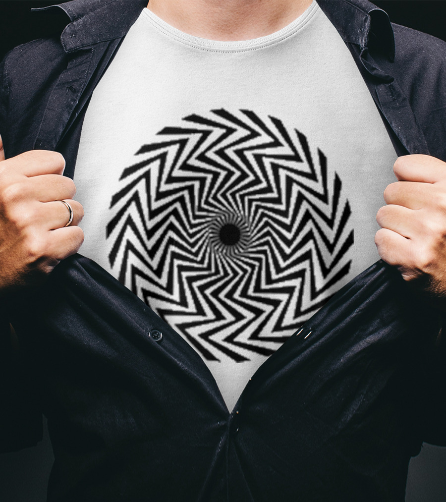 The Who X Modfather Black Spiral Union Jack British Mod Target T-Shirt